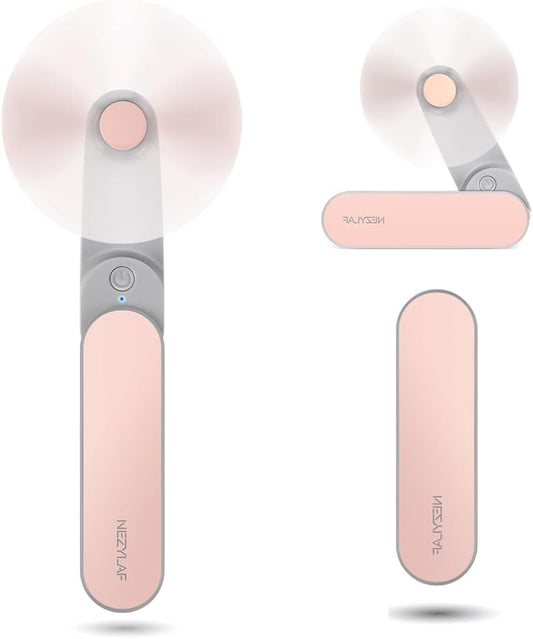 Portable Mini Handheld Fan, Small Rechargeable Personal Fan for 9-15 Hours Runtime, Pocket Design for Travel/Women Essentials/Vacation/Beach/Vacation/Airplane/Disney